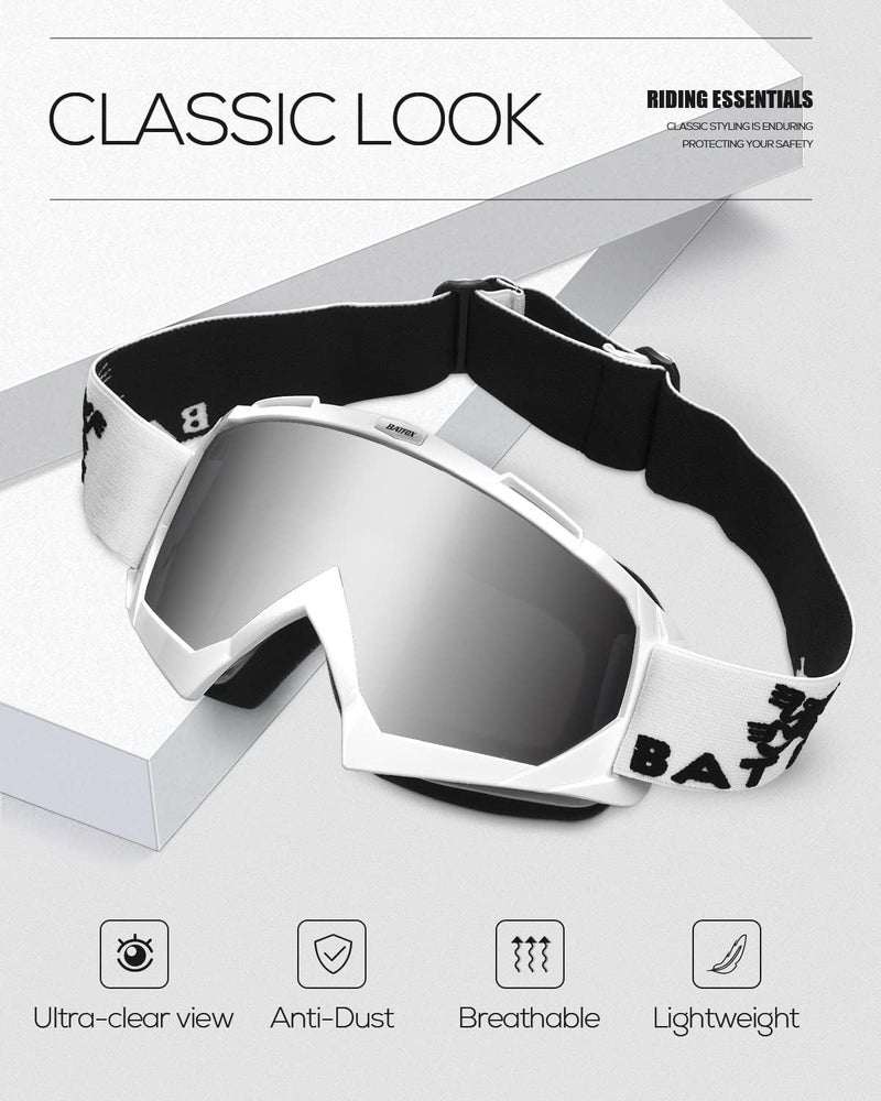 BATFOX Dirt Bike Goggles with Case - Motorcycle Motocross ATV Racing Safety Glasses, Best Christmas Gifts for Men Youth - Image 4